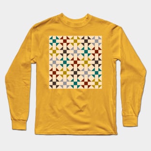 Geometric Pattern: Quilt: Autumn Long Sleeve T-Shirt